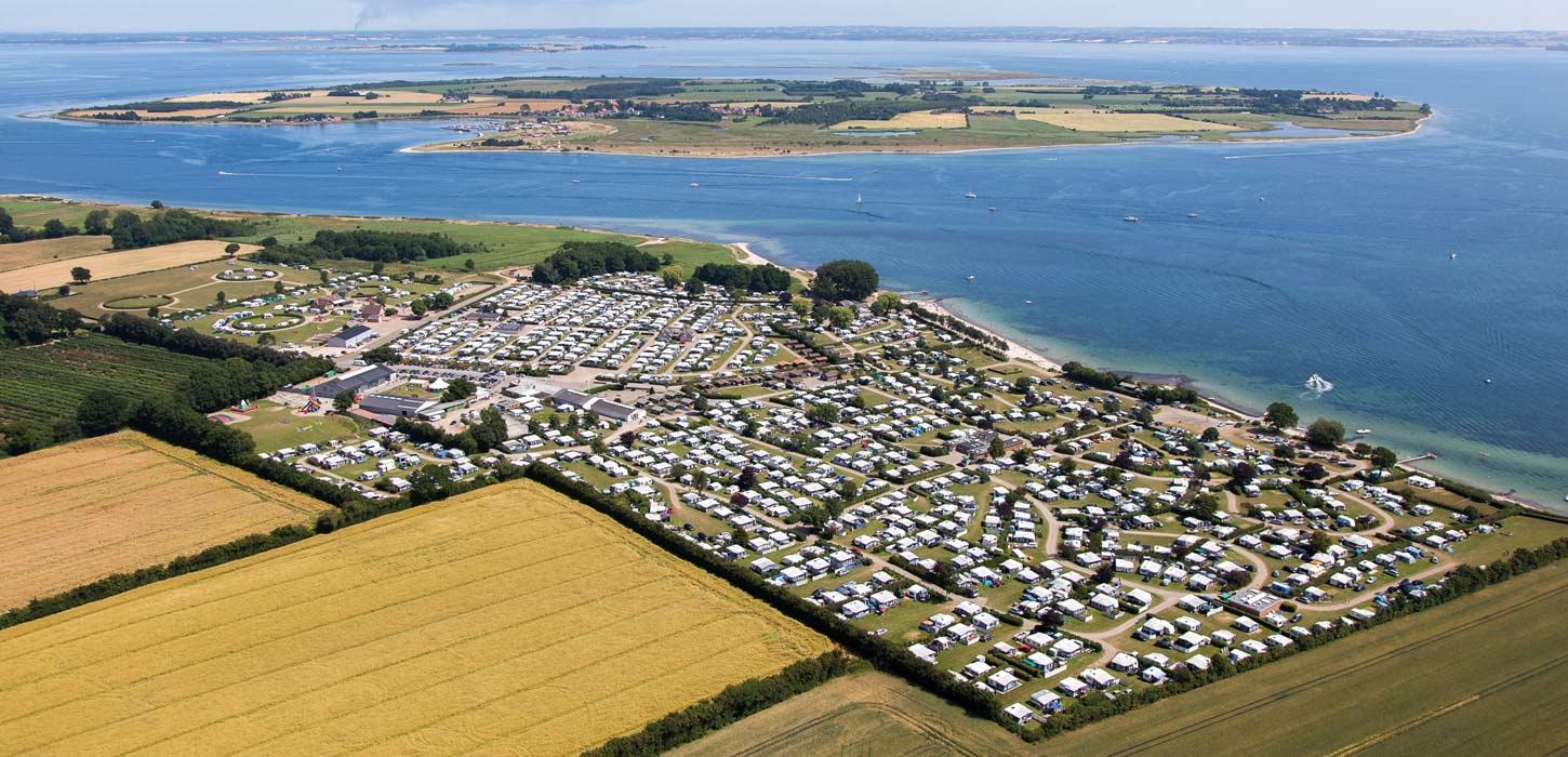 Luftfoto af Gammelbro Camping