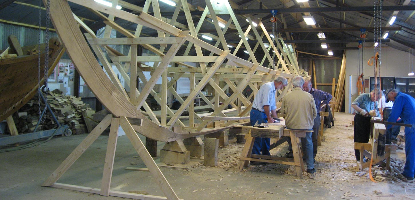 Konstruktion af kopi af Nydambåden