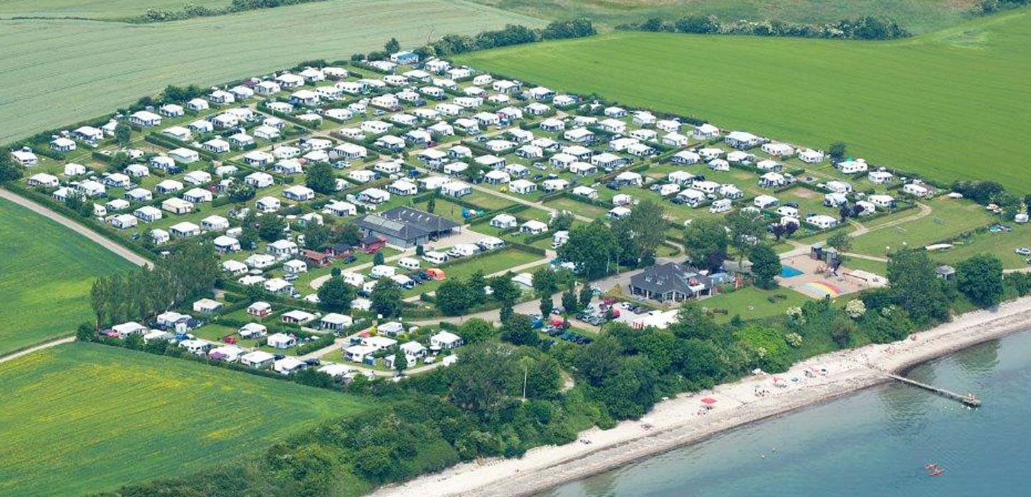 Luftfoto over Gåsevig Camping