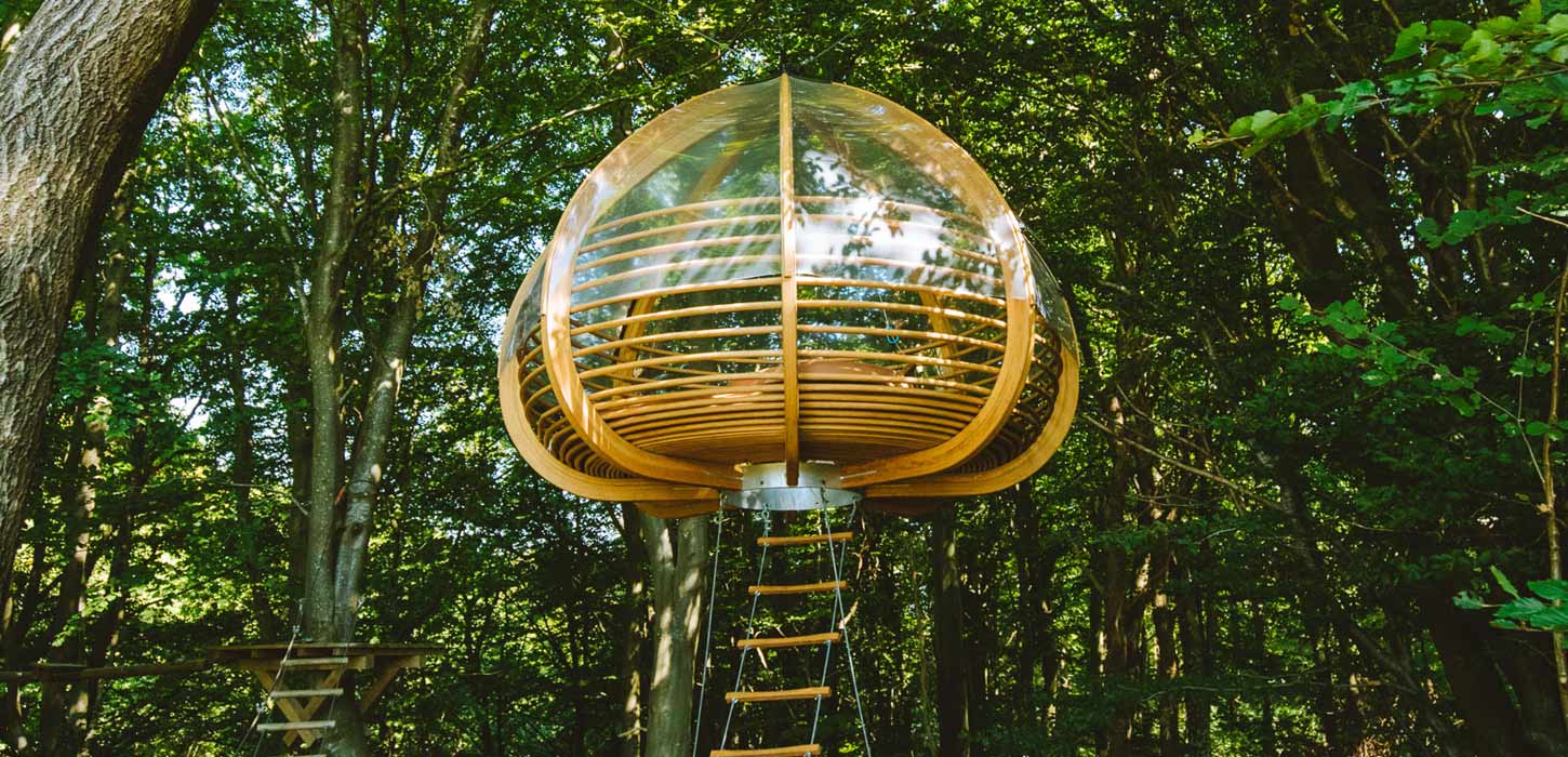 Reden ved Genner Hoel - overnatning mellem træerne