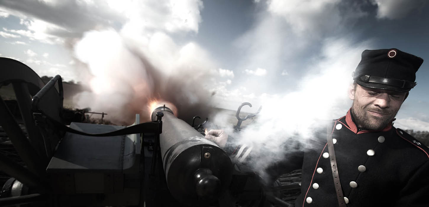 Kanonsalut på Historiecenter Dybbøl Banke