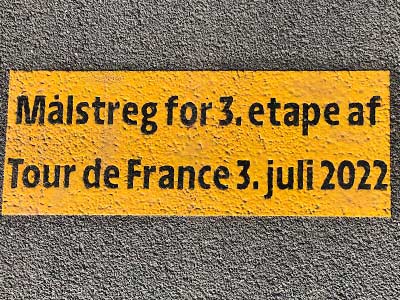 Målstreg i Sønderborg for 3. etape Tour de France 2022