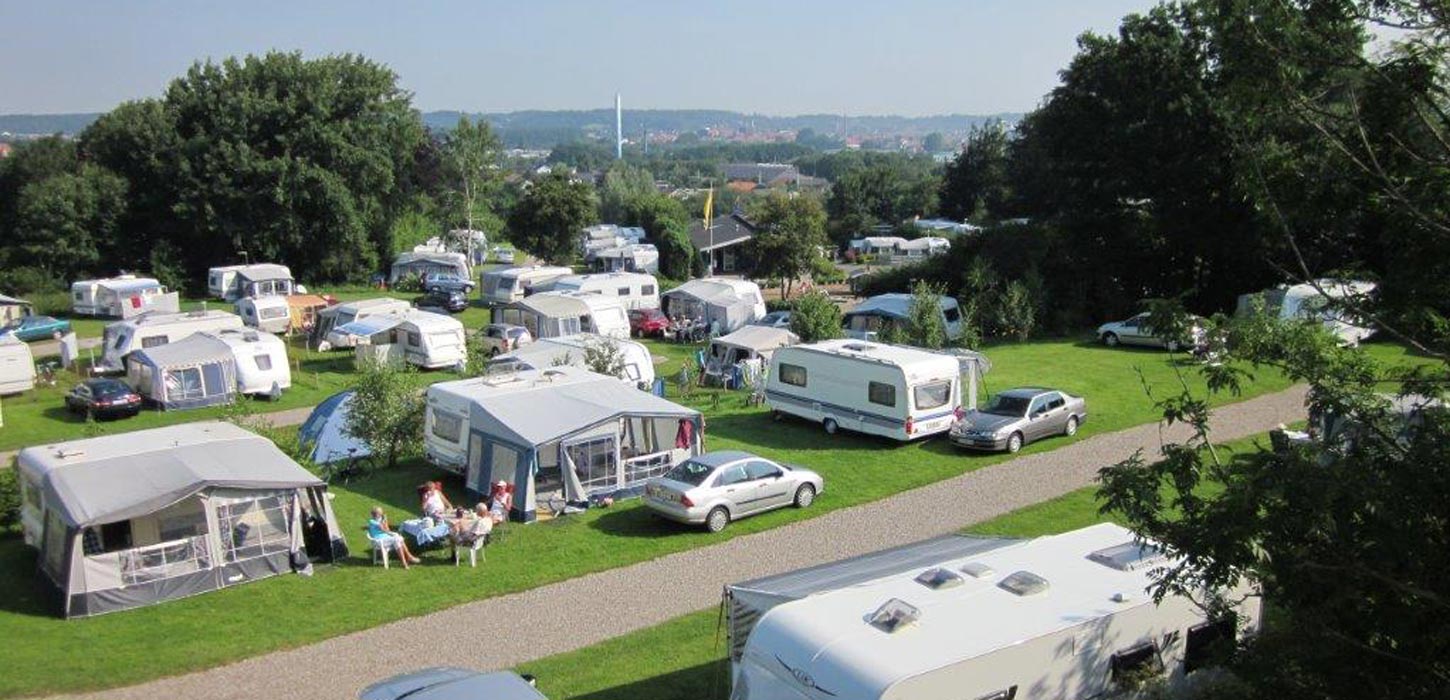 Caravans op Aabenraa City Camping