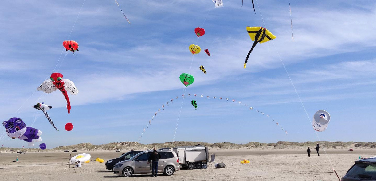 Vliegeren op het strand van Rømø