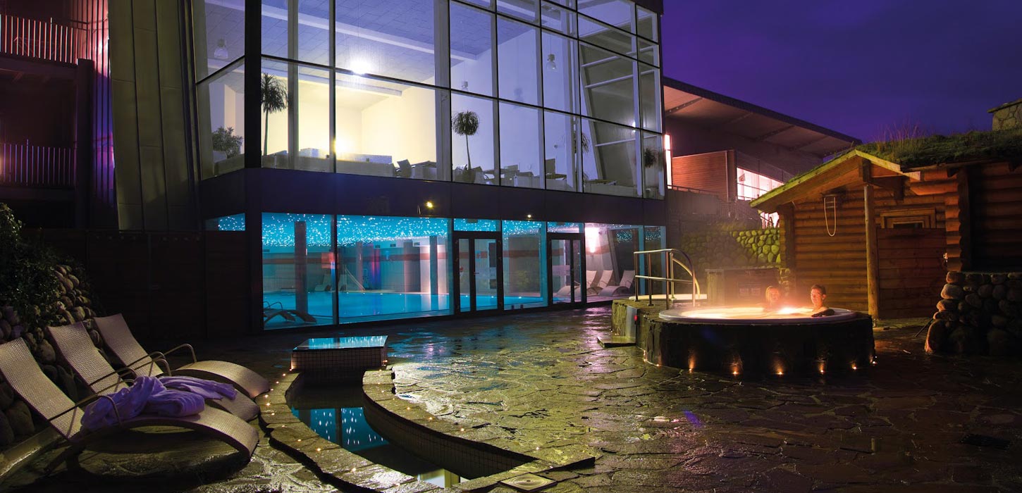 Udendørs spa ved Enjoy Resorts i slotsbyen Gråsten