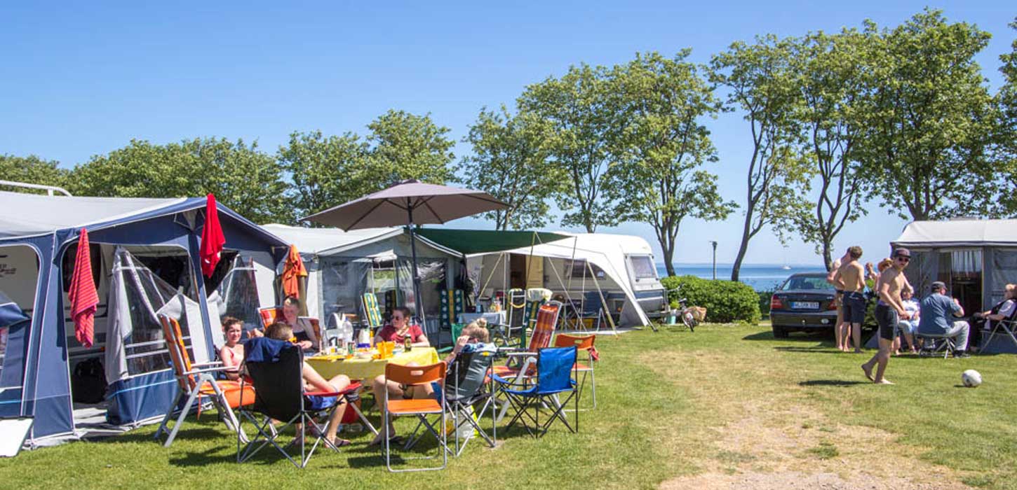 Campingvogne på Gammelbro Camping