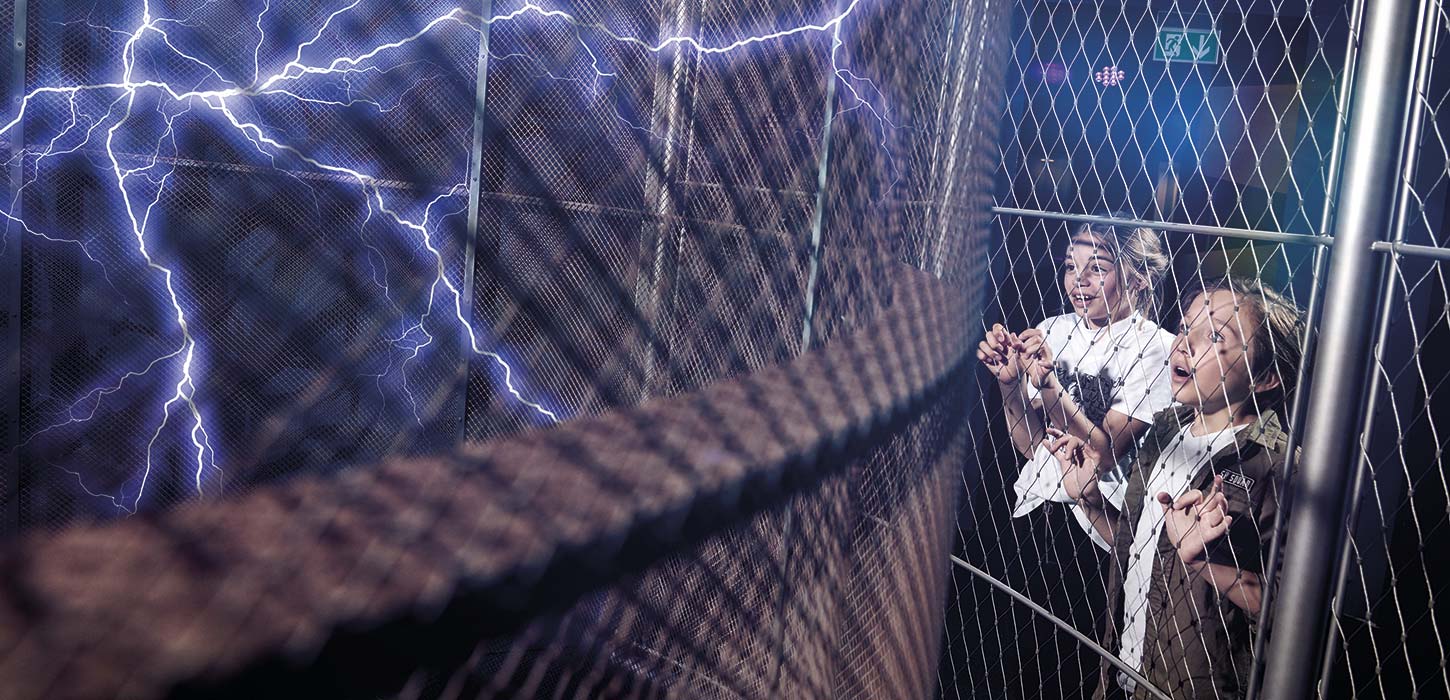 Universe Science Park - Tesla spole på nært hold