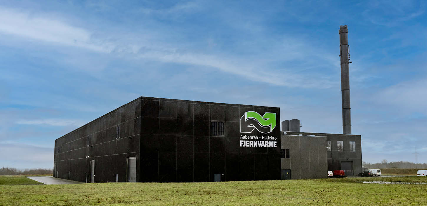 Grøn Fjernvarme bygning set udefra i Aabenraa