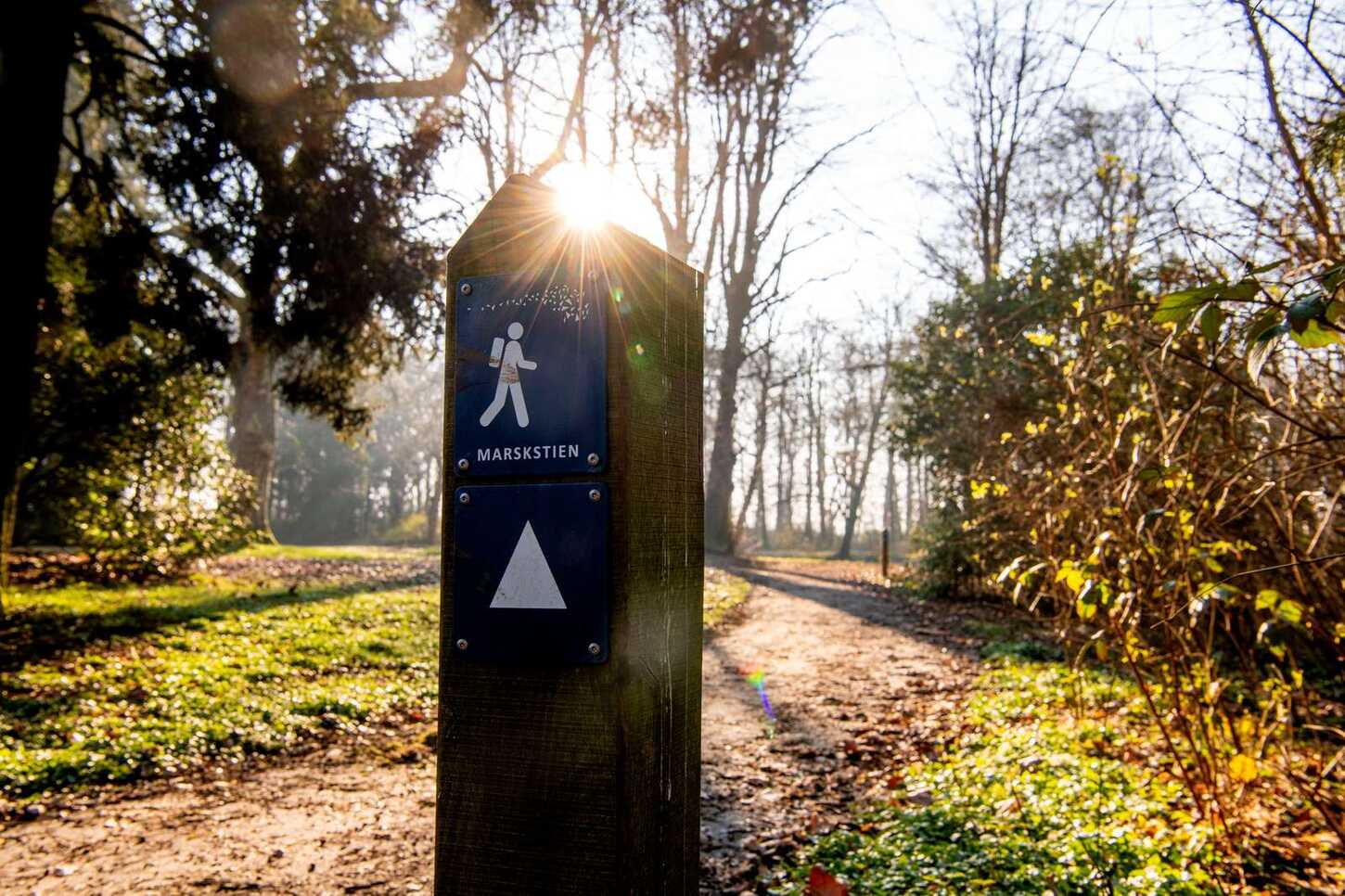 Vandreskilt på Tøndermarsken i Sønderjylland