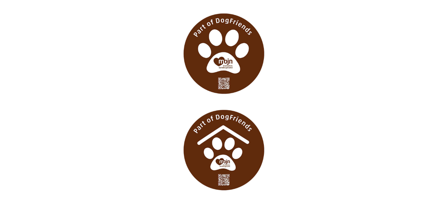 Dog Friends logoer ude og inde