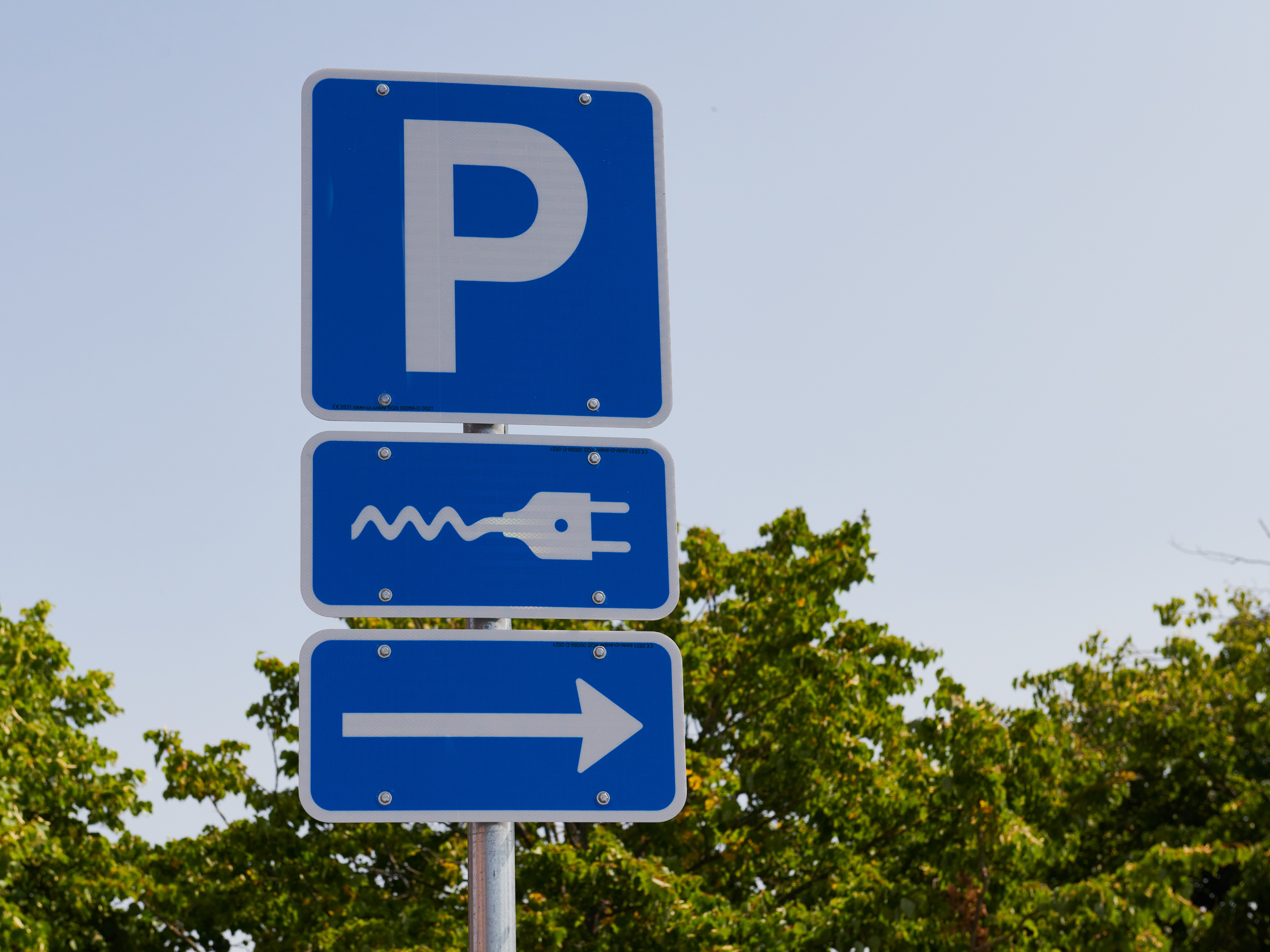 Elbil ladestander Parkerings skilt