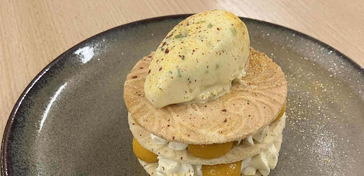 Dessert på tallerken 