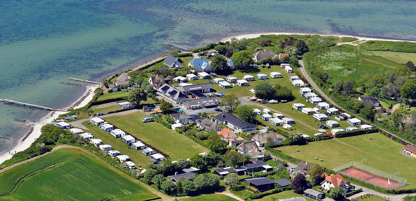 Sønderby Strand Camping set fra luften
