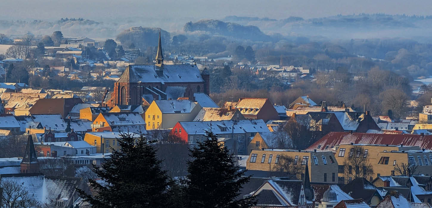 Vinterbillede fra Haderslev by