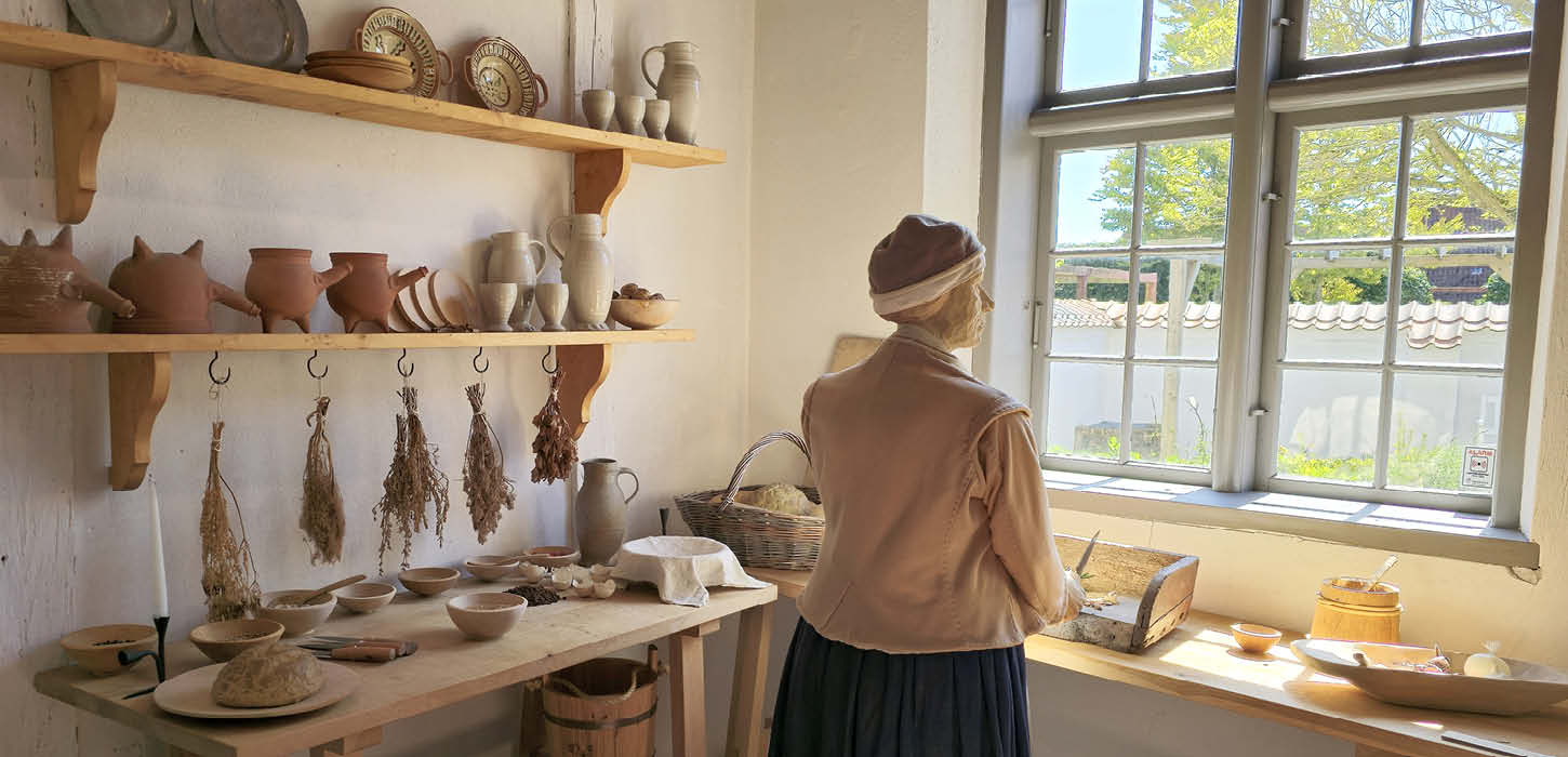 Visuel visning af køkkenet i Von Oberbergs Hus i Haderslev 