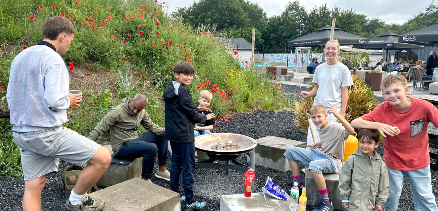 Familiehygge ved Kruså Campings bålplads