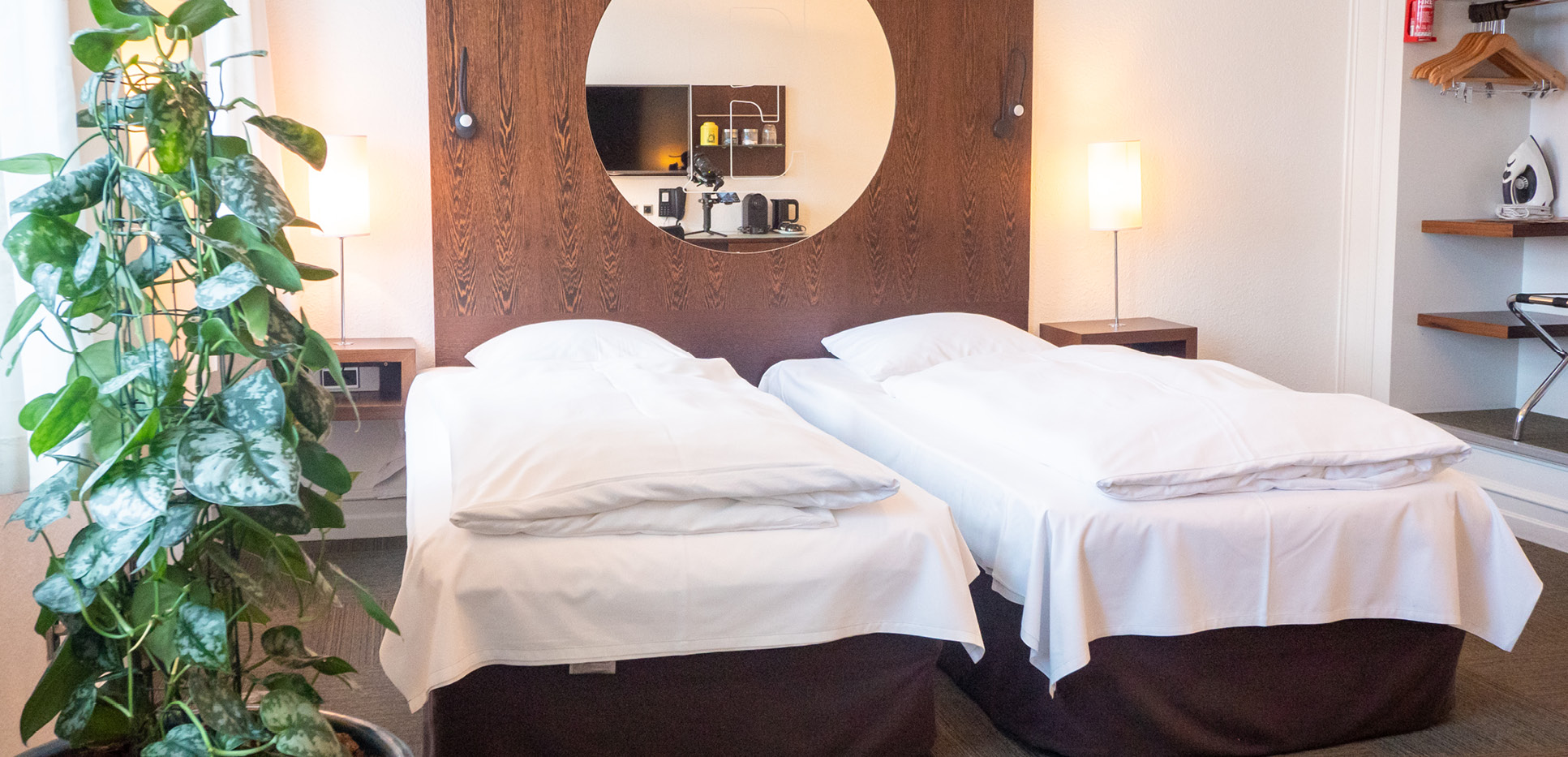 Klargjort hotelværelse ved Hotel Europa