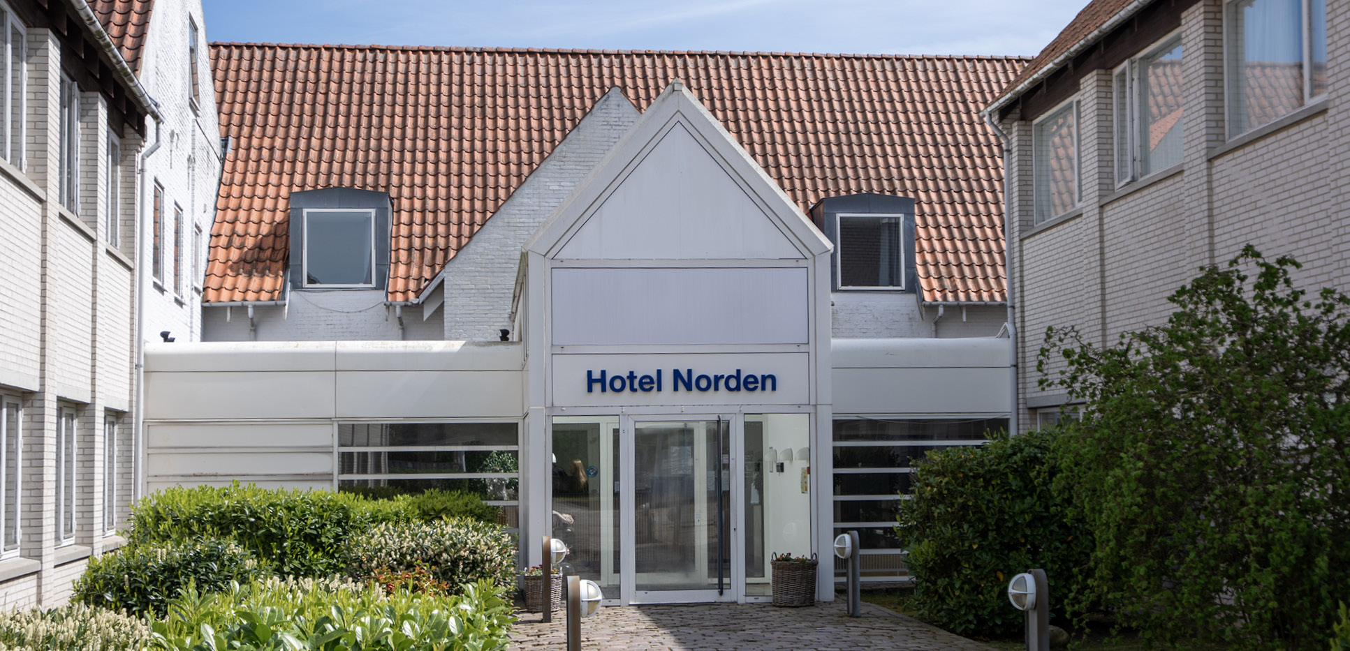 Indgangsparti ved Hotel Norden i Haderslev