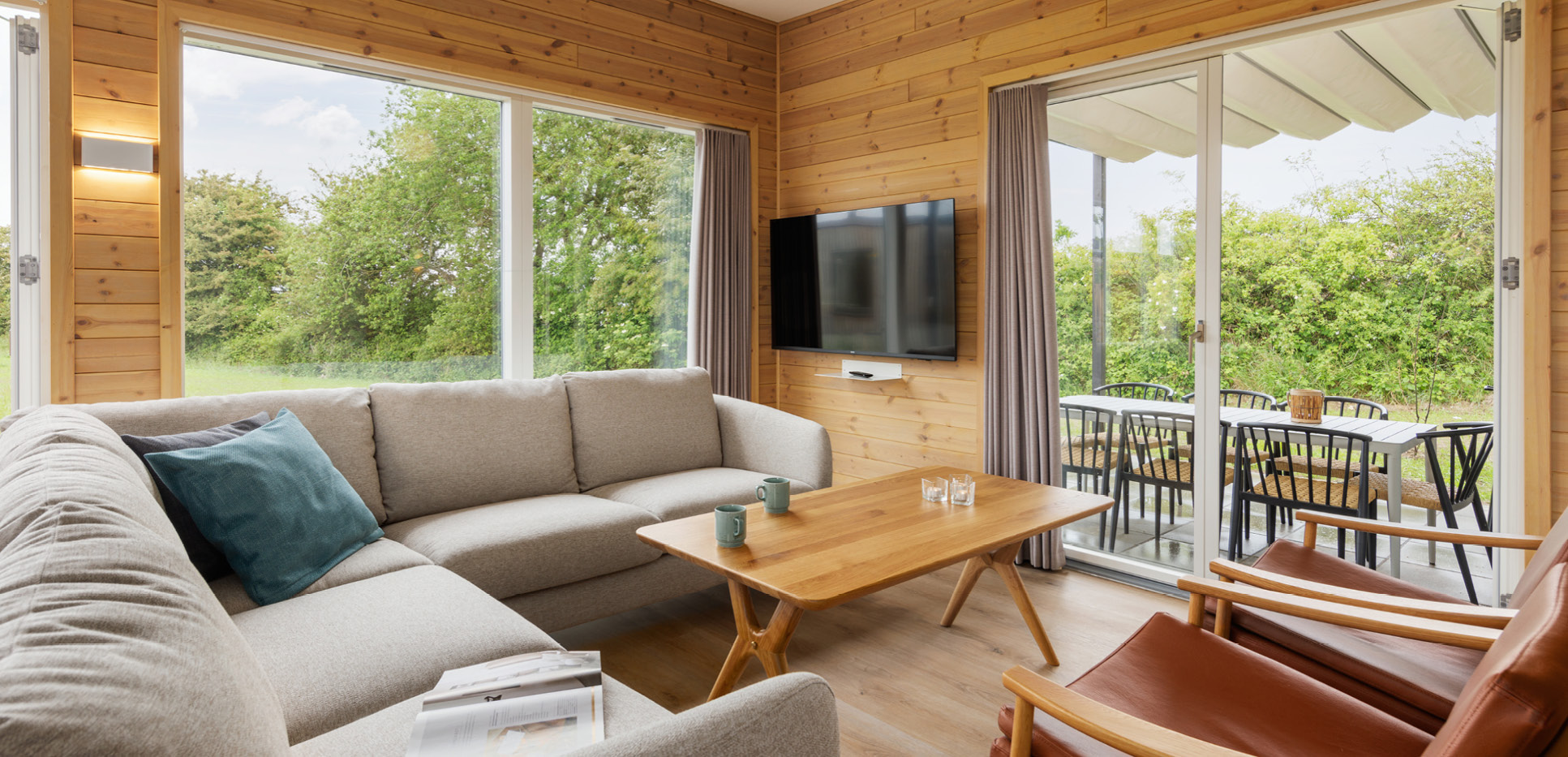VIP hytte ved Center Parcs Nordborg Resort set indefra