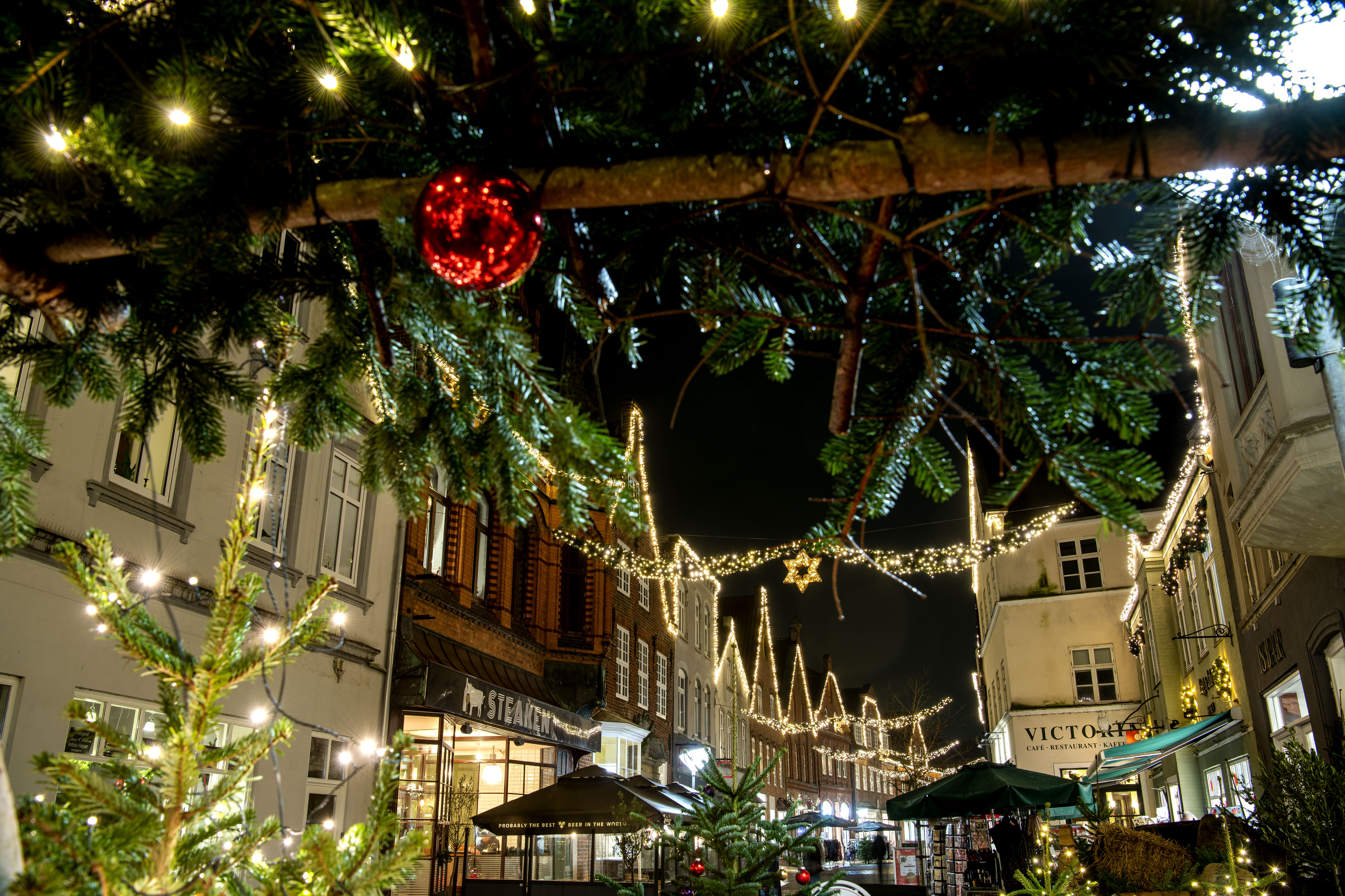 Julestemning i Tønders gågade