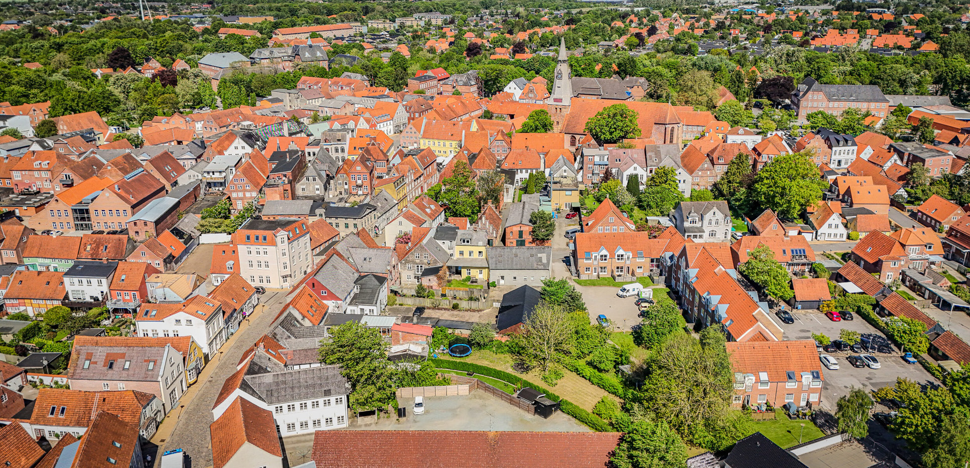 Luftfoto over Tønder by
