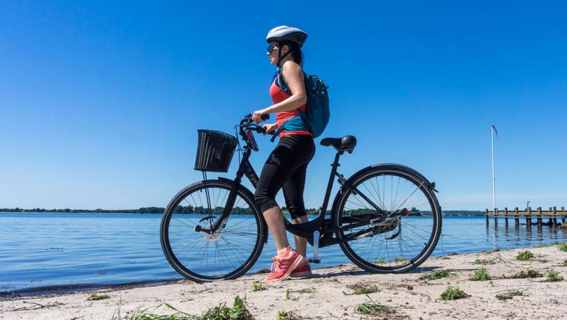 Cycling by Flensburg Fjord