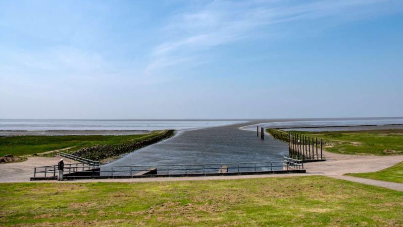 Vidå lock near Højer in the Wadden Sea