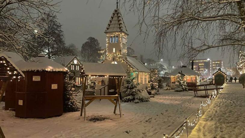 Snedække i Julehjertebyen 2021