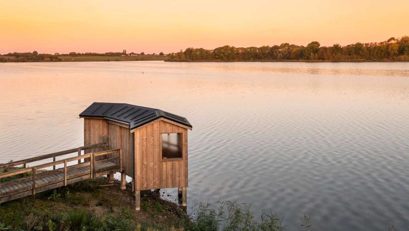 Bird hide at Bundsø in Naturpark Nordals