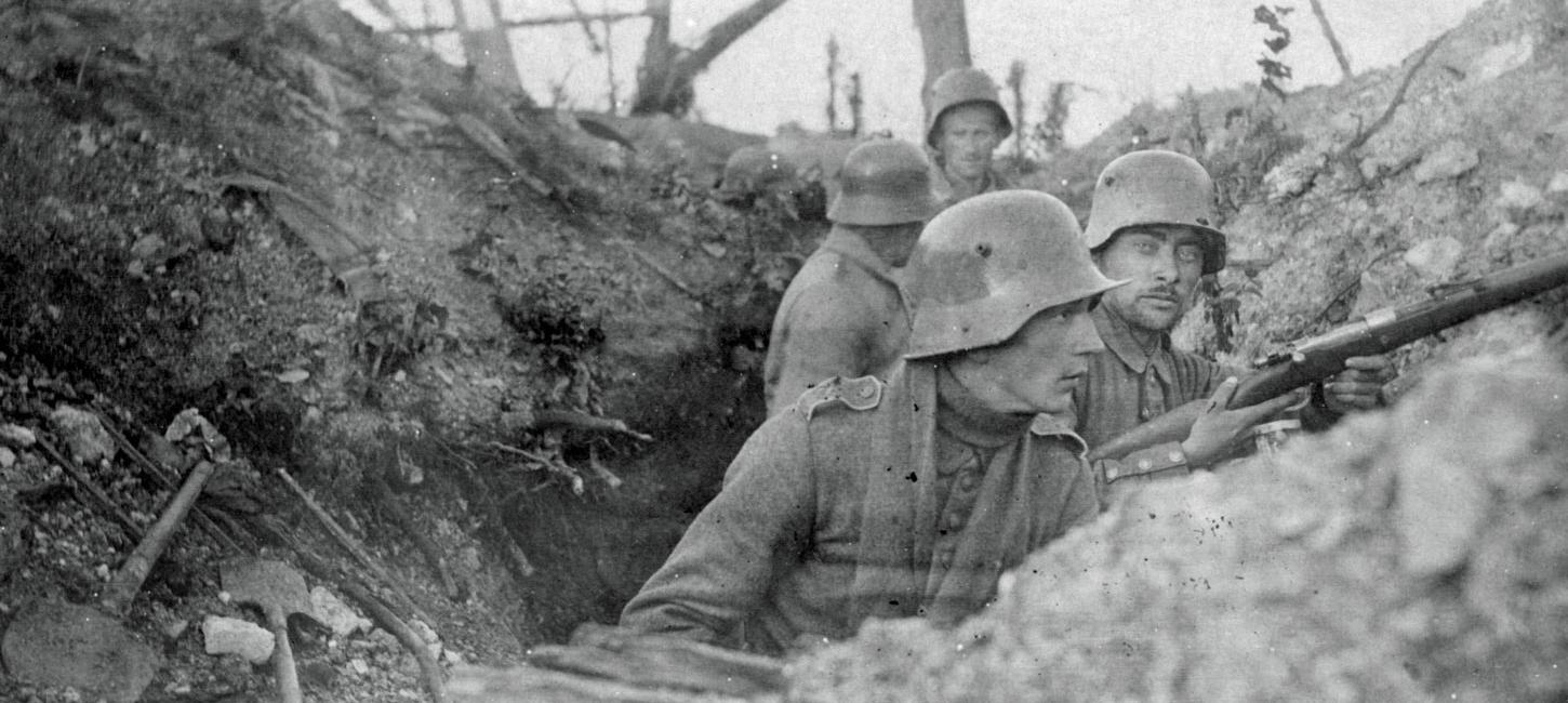 Soldiers from Sønderjylland in the trenches during World War I - possible in Verdun