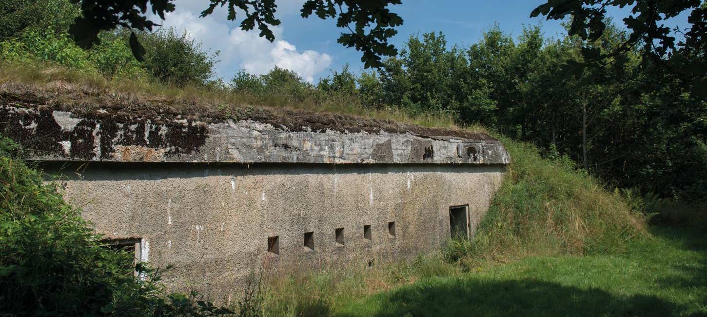 German Northern Defence Line 1916 - 1918 - intact battery at Andholm