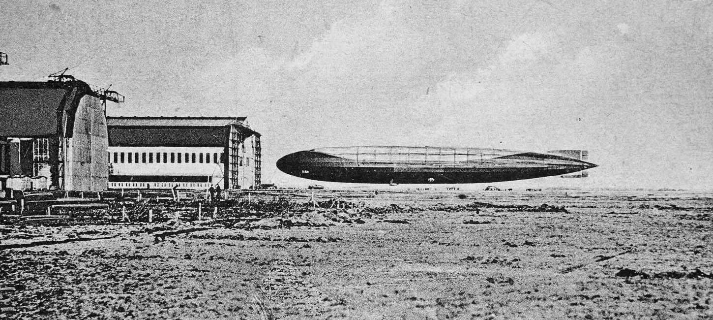 Stock photo: Zeppelins outside the hangar at the Zeppelin base in Tønder