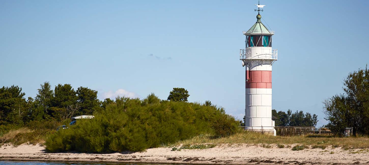 Lighthouse near the beach on Årø