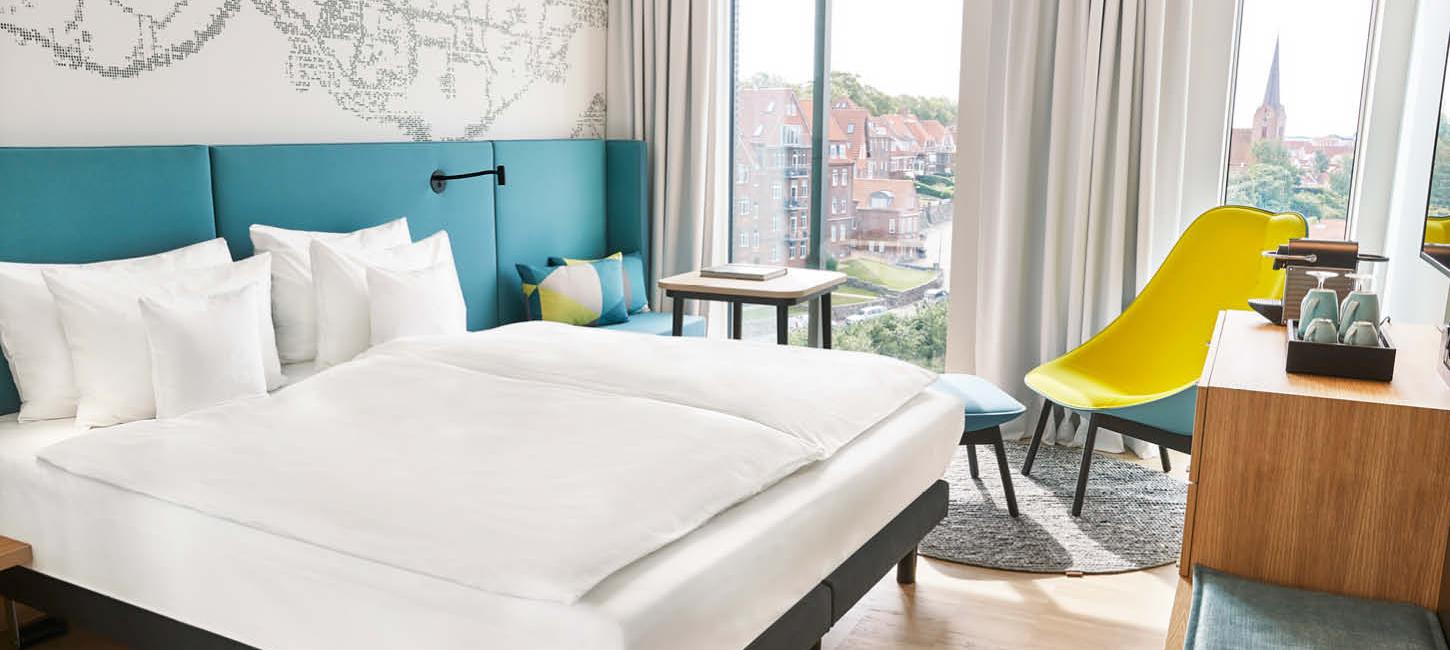 Hotelværelse på Alsik med udsigt over Sønderborg