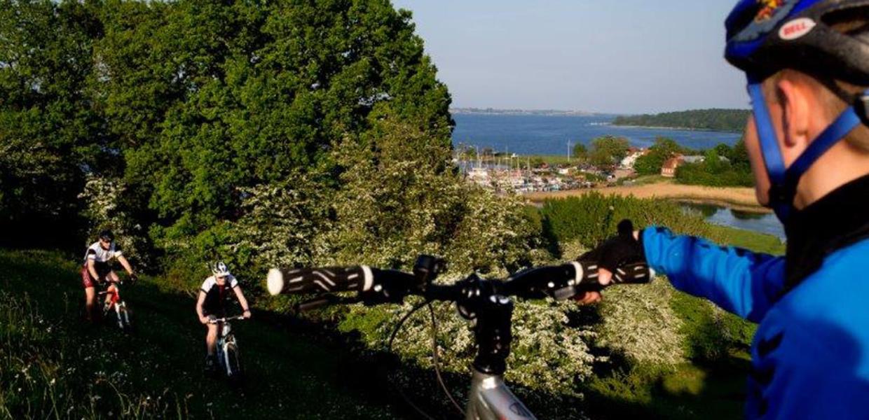 The mountainbike trail on Kalvø