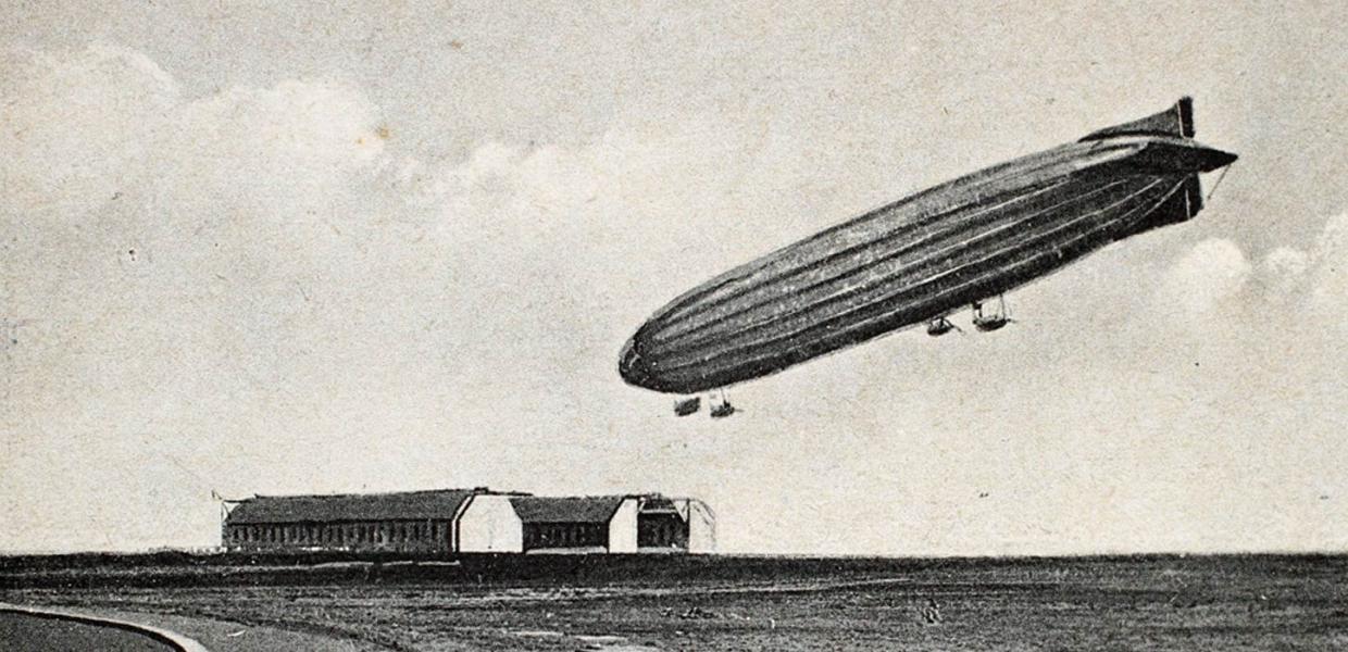 Stock photo: Zeppelins land at the Zeppelin base in Tønder