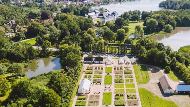 The royal kitchen gardens - aerial photo