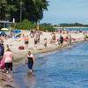 Bathing beach at Gammelbro Camping