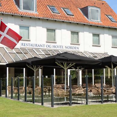 Terrassen på Hotel Norden i Haderslev
