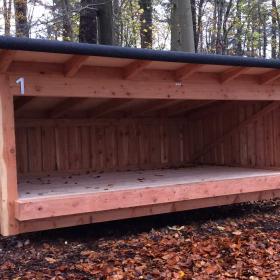 Shelters in Kollund Forest