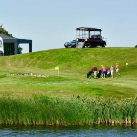Green og klubhus i Aabenraa Golfklub