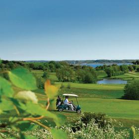 Benniksgaard Golf Klub with Flensburg Fjord in the background